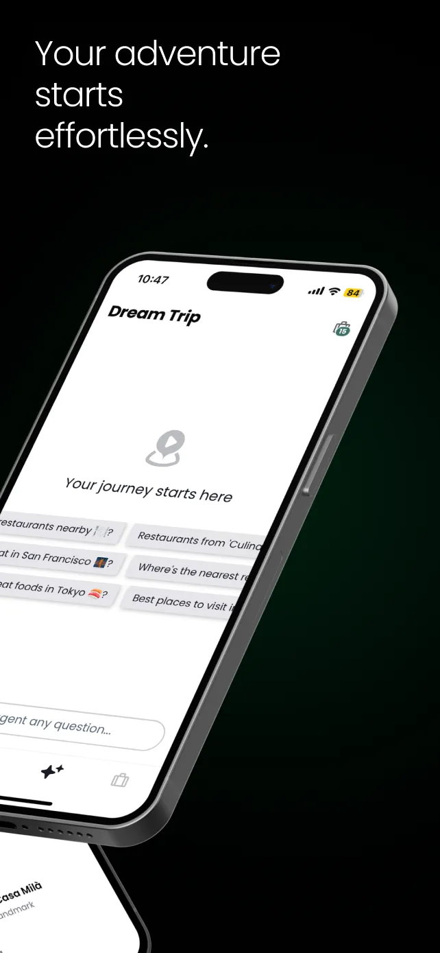 Interact with our AI through an intuitive chat interface to shape your journey.